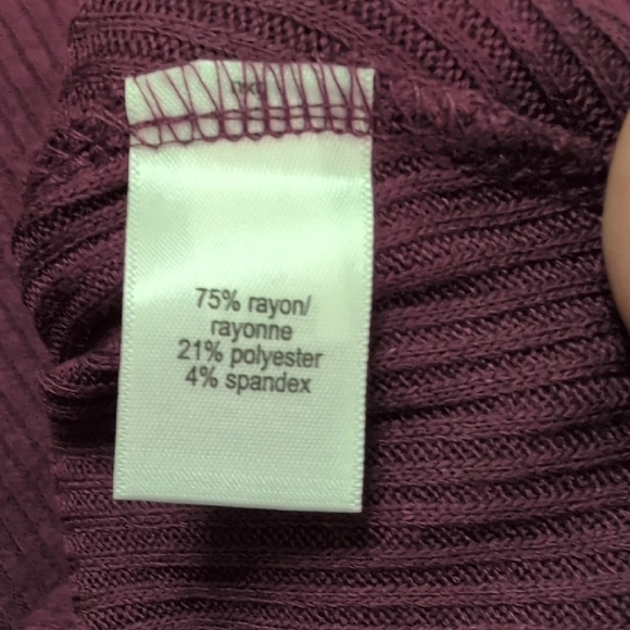 Maurices Purple Relaxed Asymmetrical Tunic With Dolman Sleeves. - Picture 6 of 6